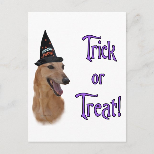 Greyhound (rot) Trick Postkarte (Vorderseite)