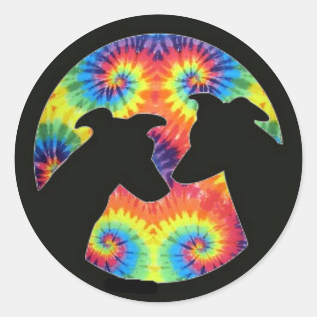 Greyhound Runder Aufkleber (Vorderseite)