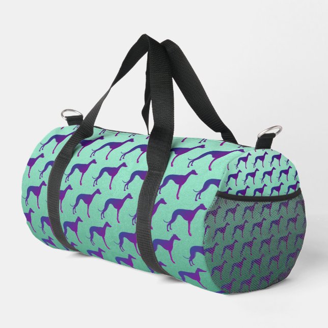Greyhound-Silhouette Duffle Bag (Rechte Ecke)