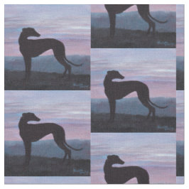 Greyhound Silhouette Hunde Kunststoffe Stoff