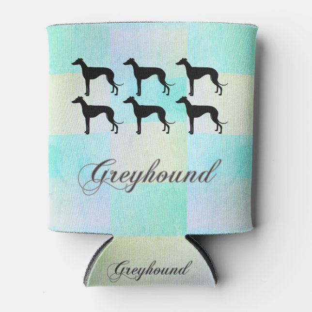 Greyhound-Silhouette kann kühlen Dosenkühler (Vorderseite)