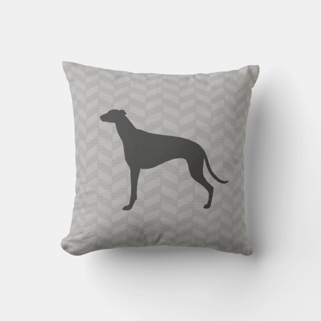 Greyhound-Silhouette Kissen (Vorderseite)