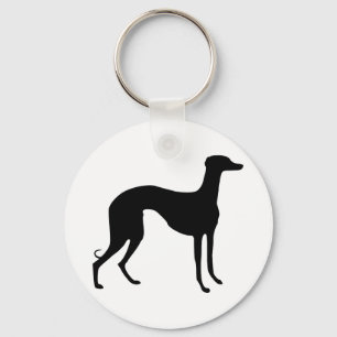 Greyhound-Silhouette Schlüsselanhänger