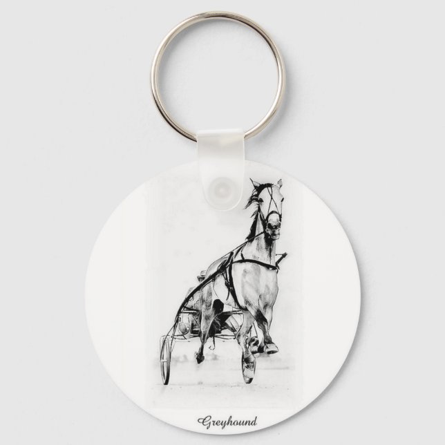 Greyhound Trotter Schlüsselanhänger (Vorderseite)