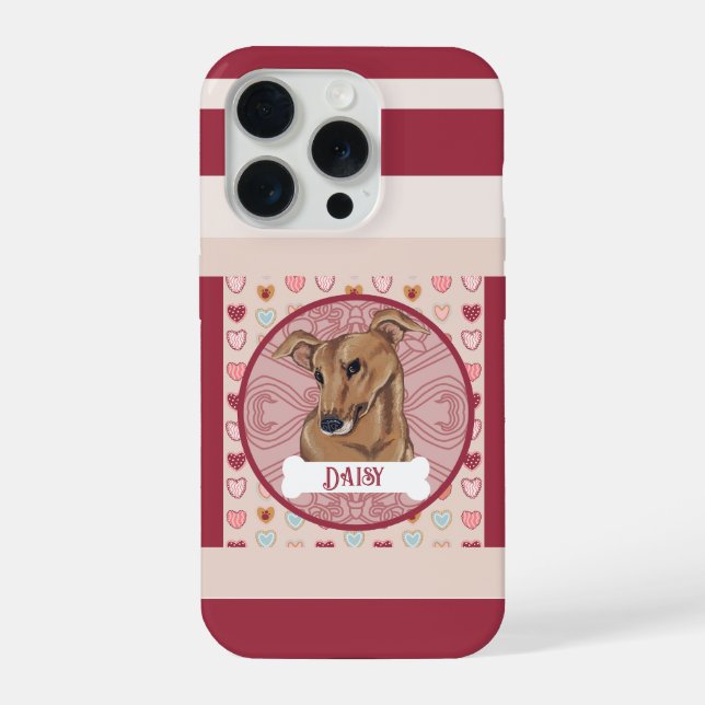 Greyhound Valentine Heart iPhone 11 Pro Case  iPhone 15 Pro Hülle (Rückseite)