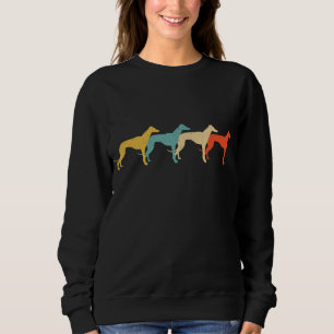 Greyhound Vintag Retro Dog Racer Lover 60er 70 Sweatshirt