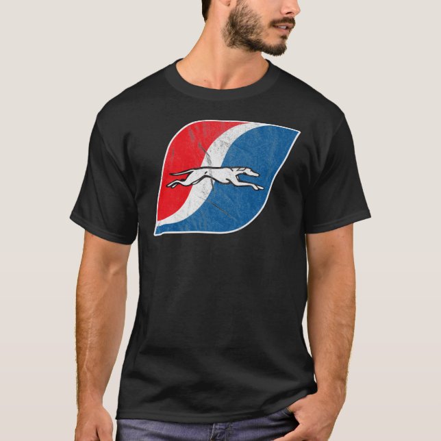 Greyhound Vintage Buslinie T-Shirt (Vorderseite)