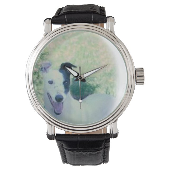 Greyhound Watch von Ron Hevener Armbanduhr (Vorderseite)