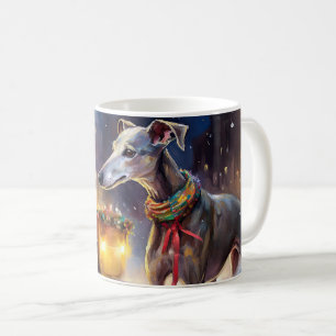 Greyhound Weihnachtsfeiertag Kaffeetasse