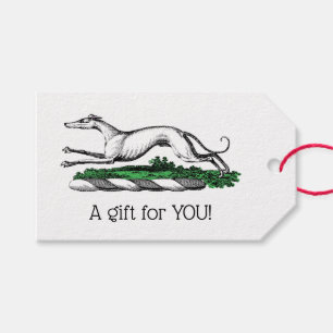 Greyhound Whippet Running Heraldic Wappen Emblem Geschenkanhänger
