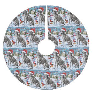Greyhound Winter Wonderland Christmas Joy Polyester Weihnachtsbaumdecke
