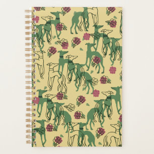 Greyhounds et Rose Greyhound Rose Printemps Motif