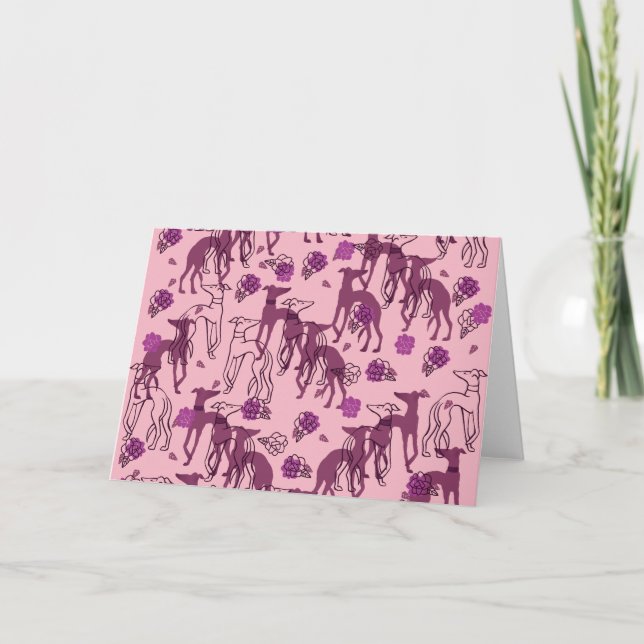 Greyhounds Garden Artwork Greyhound Rose Karte (Vorderseite)