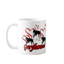 Greyhounds Hearts Dog Lover Personalisiert