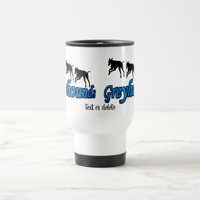 Greyhounds Hund Lover Personalisiert laufen Reisebecher (Mittel)