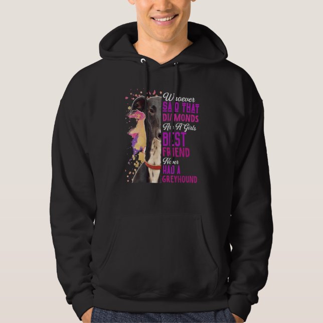 Greyhounds sind ein Girls bester Freund Dog Mama M Hoodie (Vorderseite)