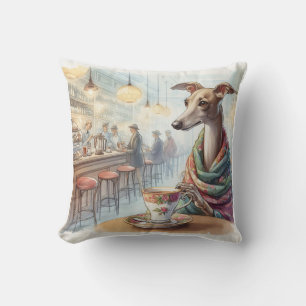 Greyhound's Tea Time Pillow Kissen