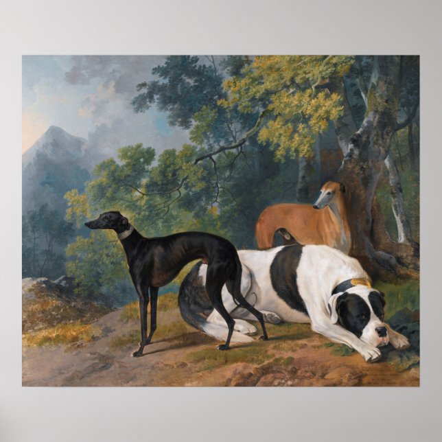 Greyhounds und Mastiff von Sawrey Gilpin Poster (Vorne)