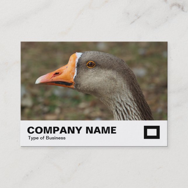 Greylag Swan Goose Cross Visitenkarte (Vorderseite)