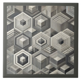 Greyscale Geometrie Fliese