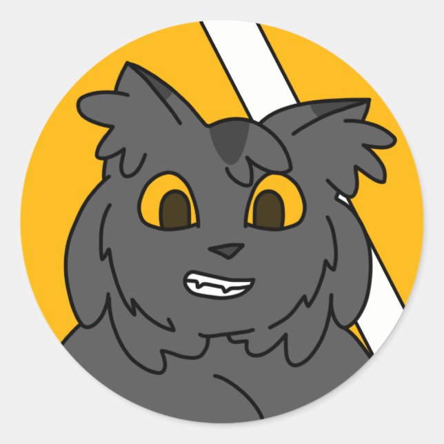 Greystripe Round Sticker (Vorderseite)