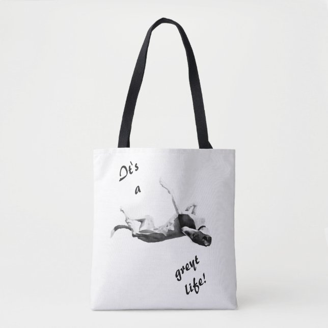 Greyt Leben-Windhund-Taschen-Tasche Tasche (Vorderseite)