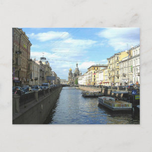 Gribojedow-Kanal. St. Petersburg, Russland. Postkarte