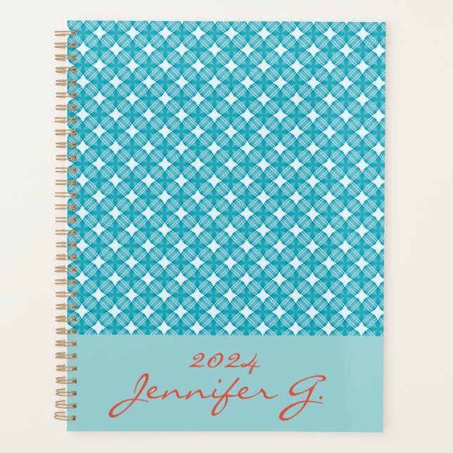 Grid and Stars Gingham Muster 2 Planer (Vorderseite)