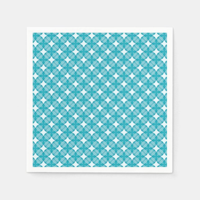 Grid and Stars Gingham Pattern Serviette (Vorderseite)