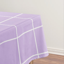 Grid Lilac und White Tischdecke