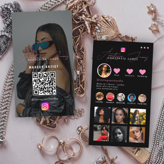 Grid Social Media QR-Code des Influencer-Fotos Gef Visitenkarte