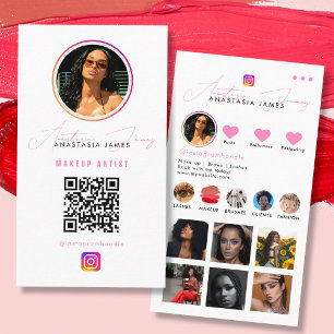 Grid Social Media QR-Code des Influencer-Fotos Gef Visitenkarte
