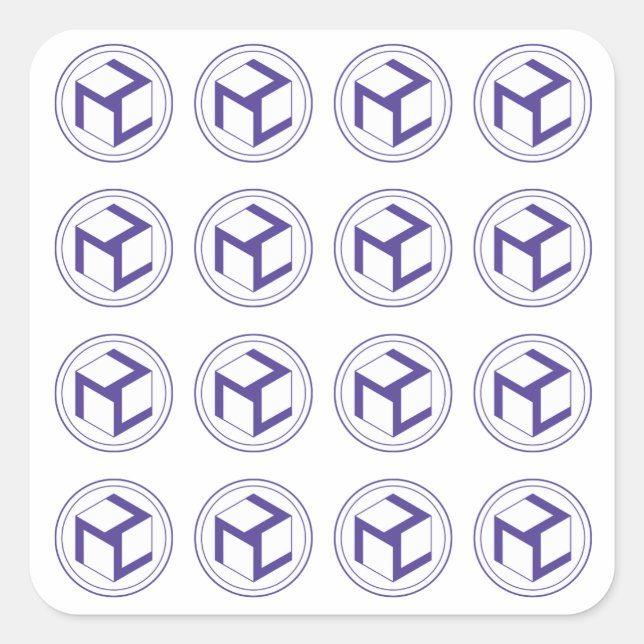 Grid von Antahkaranas - Platz Antahkarana - weibli Quadratischer Aufkleber (Vorderseite)