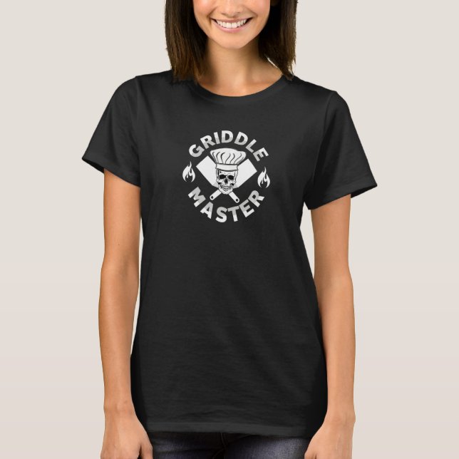 Griddle Master of Men Skull Koch mit Spatulas T-Shirt (Vorderseite)