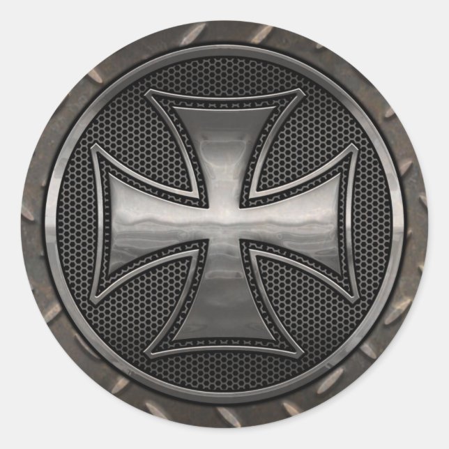 Gridiron Maltese Runder Aufkleber (Vorderseite)