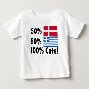 Grieche 100% 50% Dänische-50% niedlich Baby T-shirt