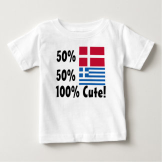Grieche 100% 50% Dänische-50% niedlich Baby T-shirt