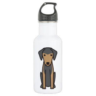 Grieche Harehound HundeCartoon Edelstahlflasche