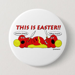 Grieche-Ostereier - spartanische Art! Button