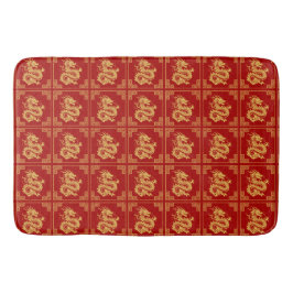 Grieche Rahmen Gold Dragon Muster Rot Badematte