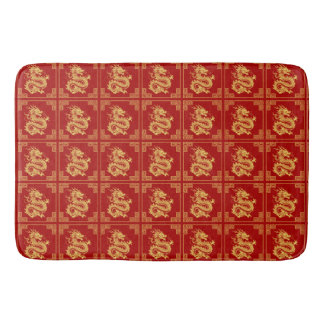 Grieche Rahmen Gold Dragon Muster Rot Badematte