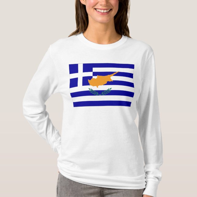 Grieche-Zypern-Flagge T-Shirt (Vorderseite)