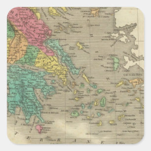 Griechenland 10 quadratischer aufkleber