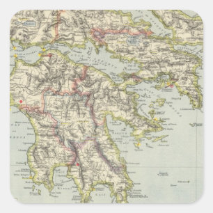 Griechenland 8 quadratischer aufkleber