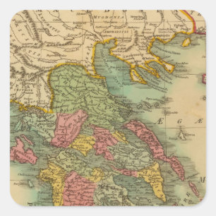 Griechenland 8 quadratischer aufkleber