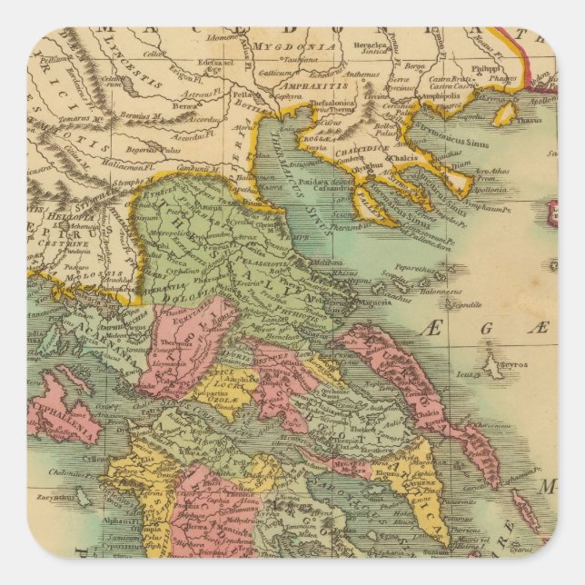 Griechenland 8 quadratischer aufkleber (Vorderseite)