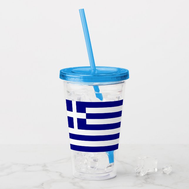 Griechenland Acryltrinkbecher (Vorderseite Ice)
