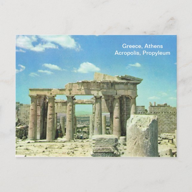 Griechenland, Athen Akropolis, Propyleum Postkarte (Vorderseite)