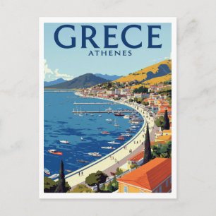 Griechenland Athen Küstenhafen Reise Postkarte