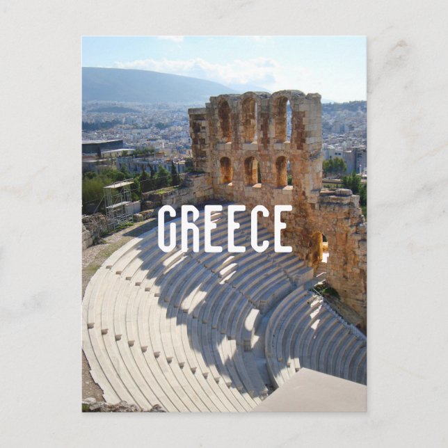 Griechenland Athens Theater Ruins Postkarte (Vorderseite)